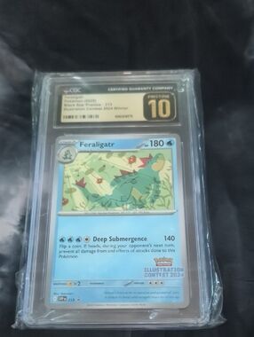 Pokemon Feraligatr Card - Light Blue, Aqua Artwork